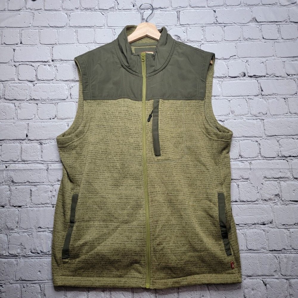 Lake & Trail Two‎ Tone Green Full Zip Vest Size L